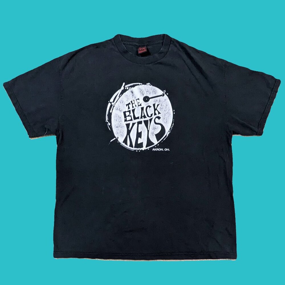 Black Keys Vintage Band Graphic Tee Shirt Size XL Preowned